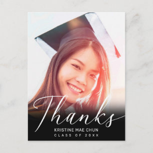 Tacken Studenten Photo Modern Script Black Vykort