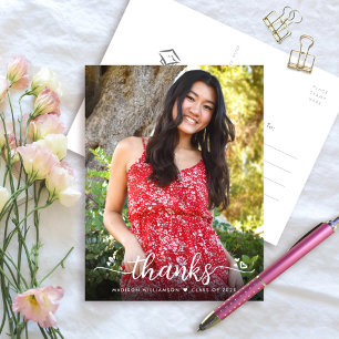 Tacken studenten Photo Modern Script Hearts Vykort