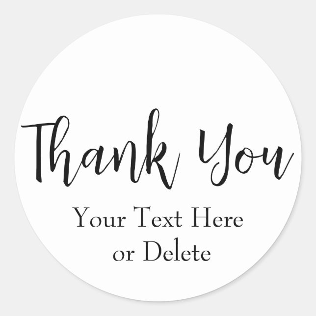 Tacken Text/Färg Personlig Runt Klistermärke (Framsida)