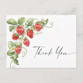 Tacken trendig Watercolor Meadow Strawberry Vykort