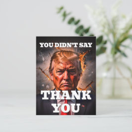 Tacken Trump för arg Vykort