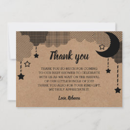 Tacken Twinkle Little Star Kraft Baby Shower Tack Kort