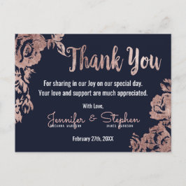 Tacken vid Blommigten Guld vid marinblått och Ro Vykort