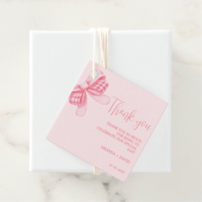 Tacken vid Möhippan Bröllop Gåvor Etiketter (På plats)