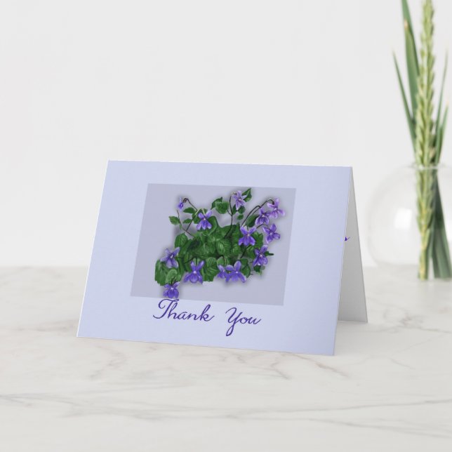 Tacken vild Violets Tack Kort (Framsida)