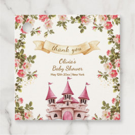 Tacken Wildblomma Fairytale Castle Baby Shower Gåvor Etiketter