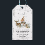 Tacken Woodland Forest Winter Födelsedagsfest  Presentetikett<br><div class="desc">Ljusen är slut och kakan är bara ett minne, men kärlek finns kvar. Tack för att ni hjälpte er att fira speciella dagen. Tack märkre är ett unikt och roligt sätt att tacka dina vänner i party för att de kommit och gått med i roligten. Så perfekt för din babydusch,...</div>