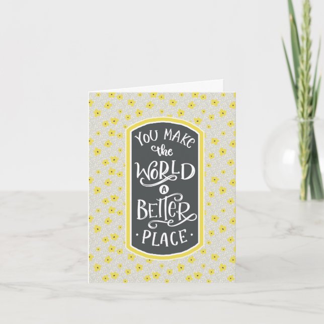 Tackens avskrivningskort tack kort (Framsida)