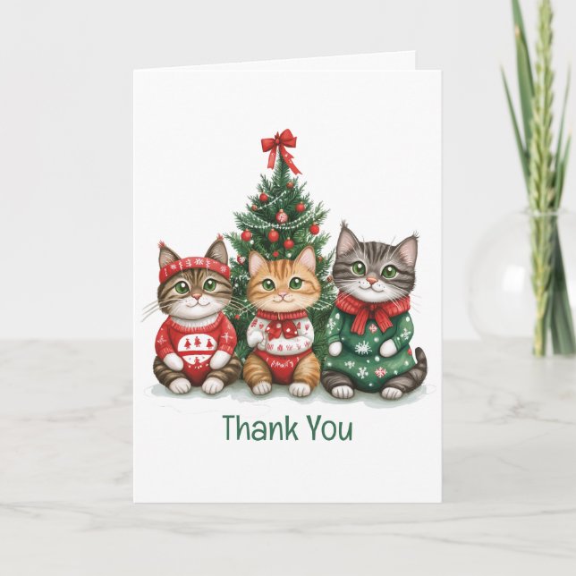 Tackens julklappar tack kort (Framsida)