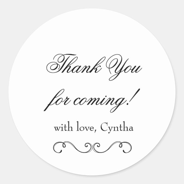 Tackens Märkre | Anpassningsbar Stickers Runt Klistermärke (Framsida)