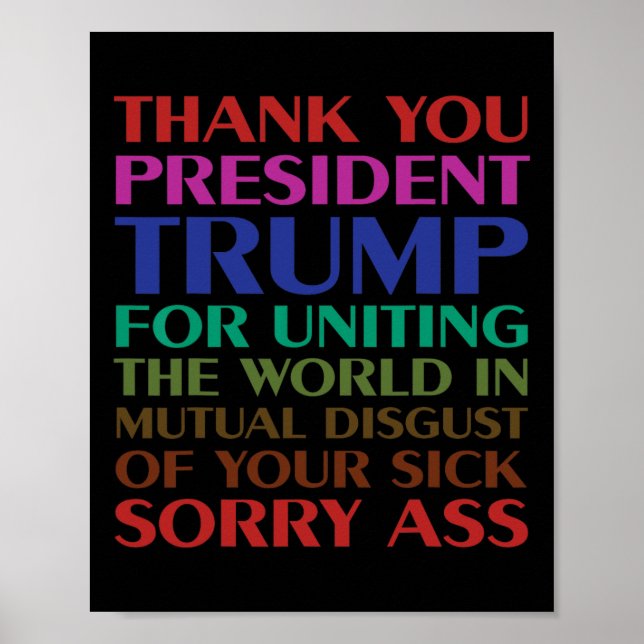 Tackens talman har kämpat för att ena världen - poster (Framsidan)