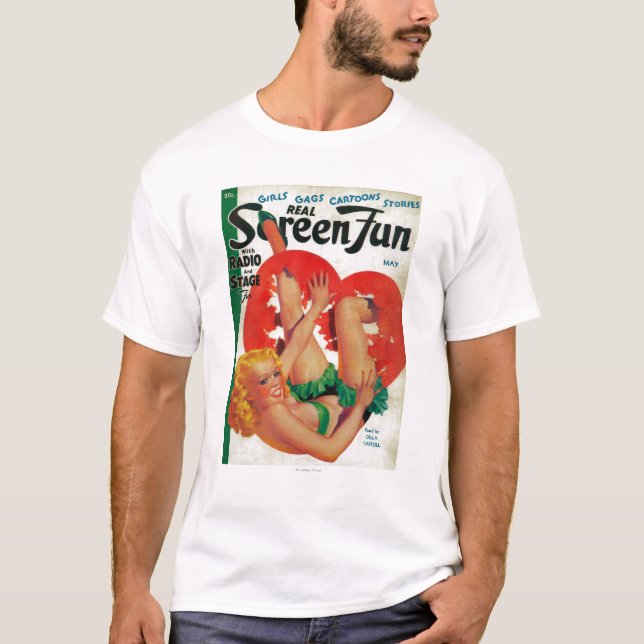 Täcker den roliga tidskriften för den verkliga t-shirt (Framsida)