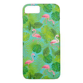 Täcker den tropiska iphone case för flamingoen