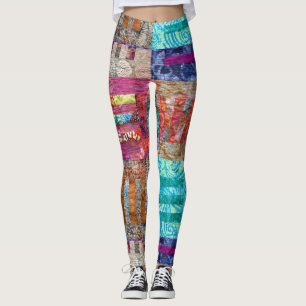 Täcket kvadrerar designdamasker leggings
