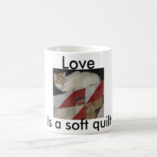 täcket med katten - kopiera, älska, är ett mjuk kaffemugg