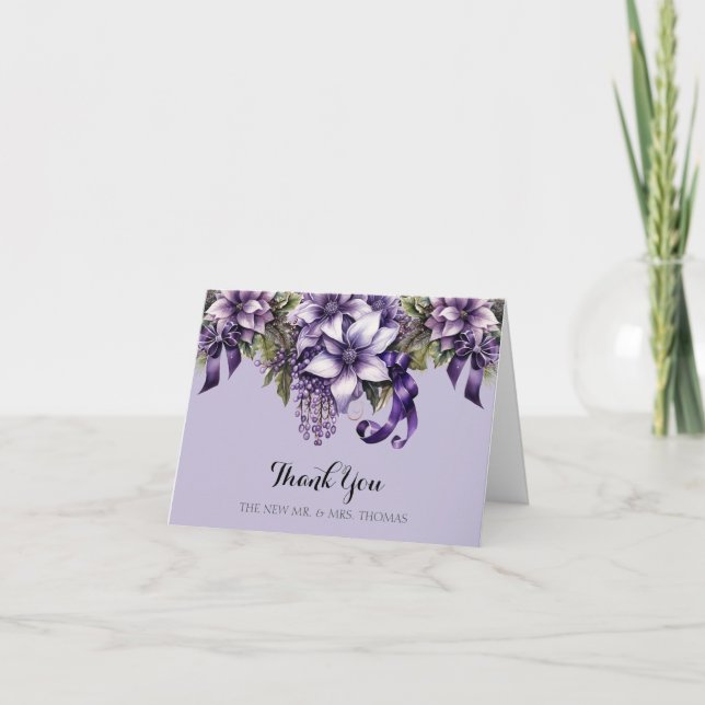 Tackets blomster: Ett vikt tackkort (Framsida)