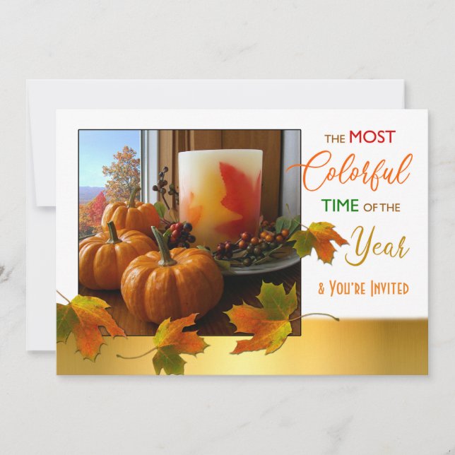 Tackfestfirande Inbjudan Mest Färgrika Tiden (Framsida)