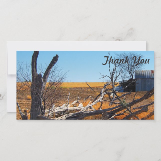 Tackfotokort - australier outback tack kort (Framsida)