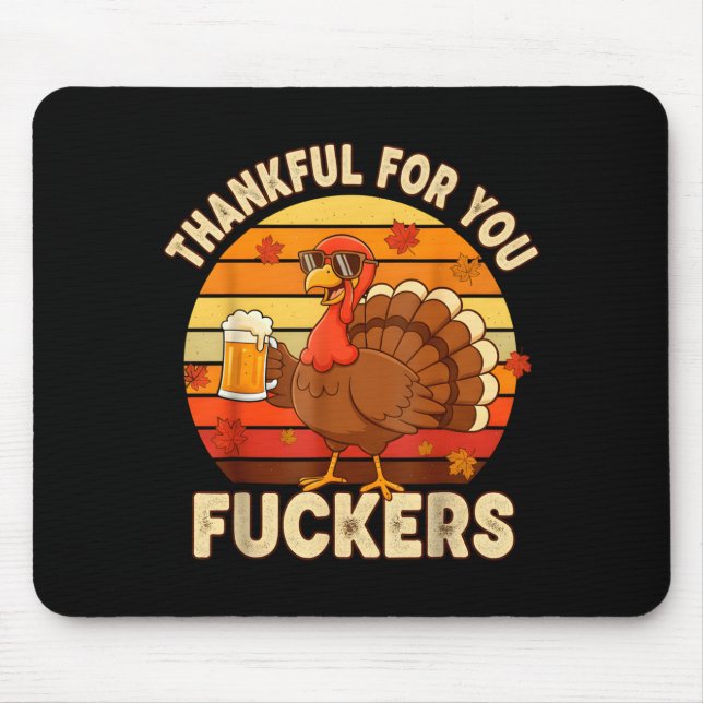 Tackfull För Dig Forers Thanksgiving Glad Julskink Musmatta (Framsidan)