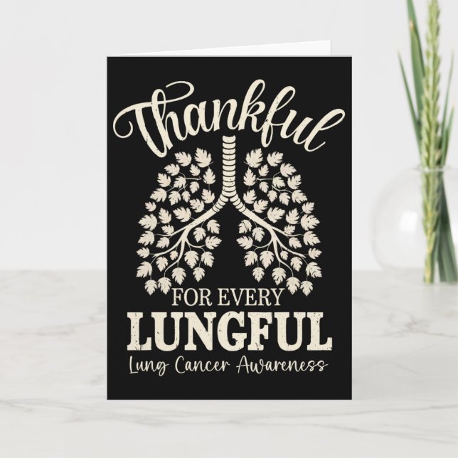 Tackfull För Varje Lungfull Lungcancermedvetenhet  Kort (Framsida)