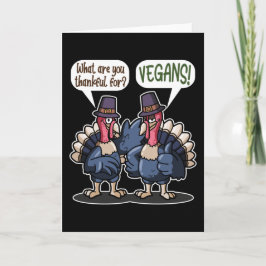 Tackfull För Veganer Roligt Kalkon Thanksgiving Pr Kort