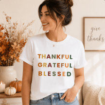 Tackfull Grateful Välsignad – Höstfärger