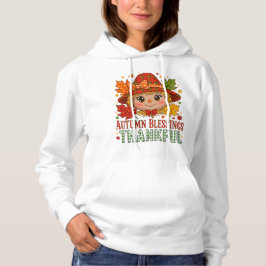 Tackfull hjärta hösthuvtröja t shirt