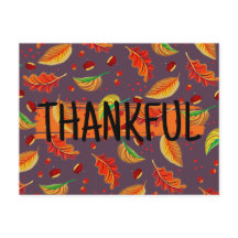 Tackfull Modern Höstlöv Nötter Kastanjer Höst