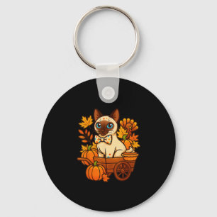 Tackfull siamesisk katt kattunge Thanksgiving Pump Nyckelring