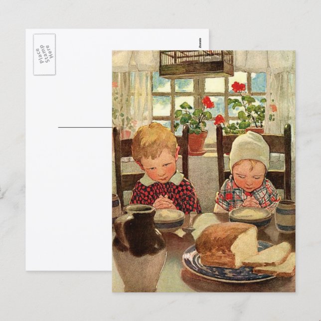 Tackfulla barn av Jessie Willcox Smith Helg Vykort (Fram/baksida)