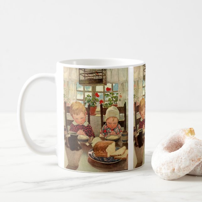 Tackfulla barn av Jessie Willcox Smith Kaffemugg (Med munk)