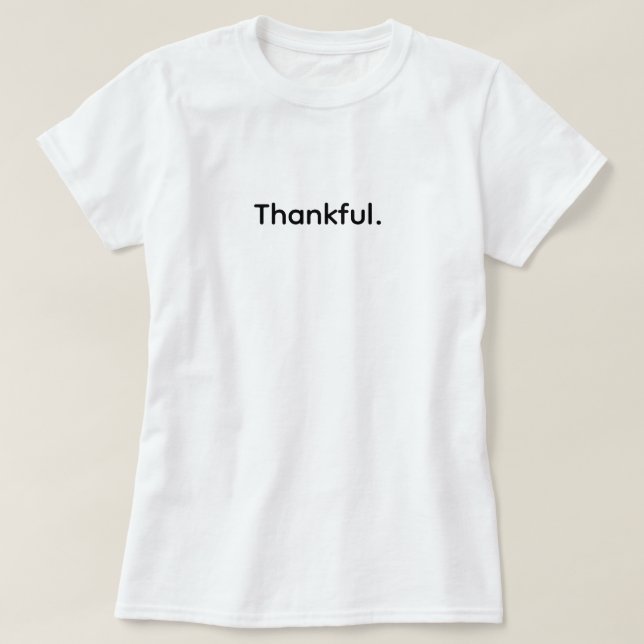 Tackfullt Hjärta – Enkel Tacksamhetsdesign T Shirt (Design framsida)