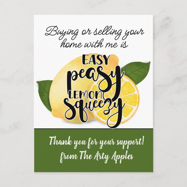 tackgåva marknadsföring kund fastighet  vykort (Framsida)