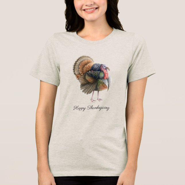 Tackgivandeblaskvinna T-Shirt (Framsida)