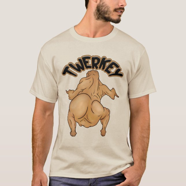 Tackgivandekalas Twerkey Grund T-Shirt (Framsida)