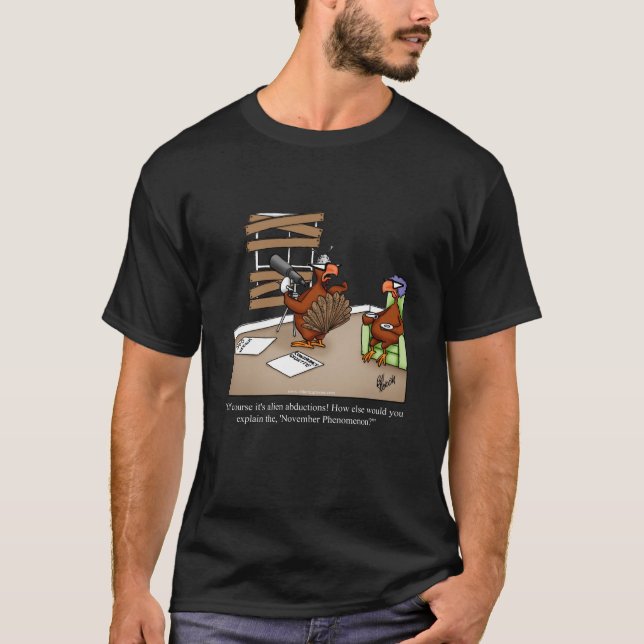 Tackgivandets humor t-shirt för honom (Framsida)