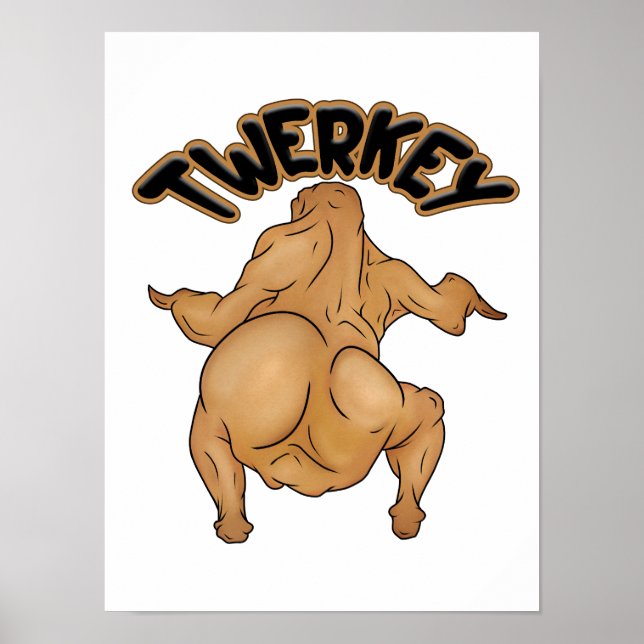 Tackgivandeturkeyaffisch Poster (Framsidan)