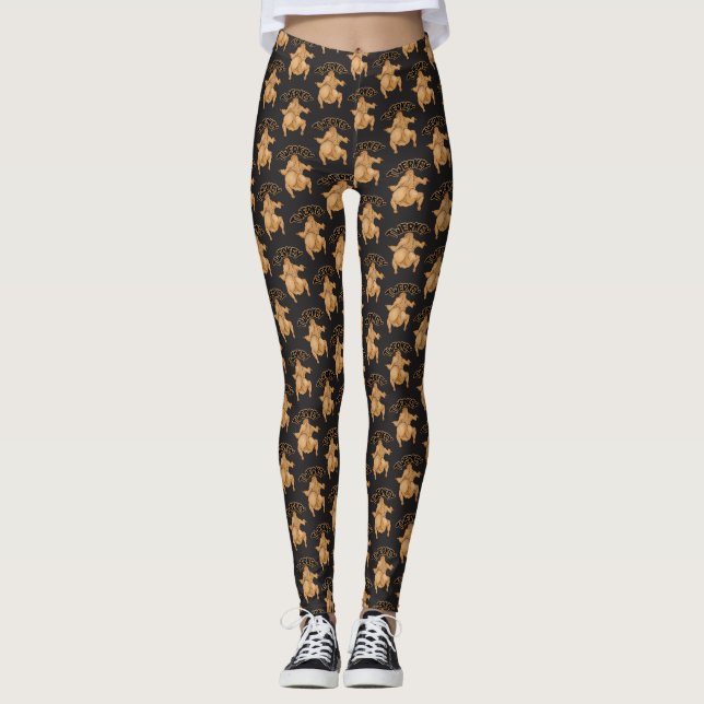 Tackgivandeturkeybyxor Leggings (Framsida)