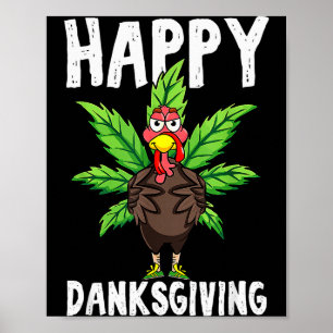 Tackgivelse Ogräs Glad Danksgiving Kalkon  Poster