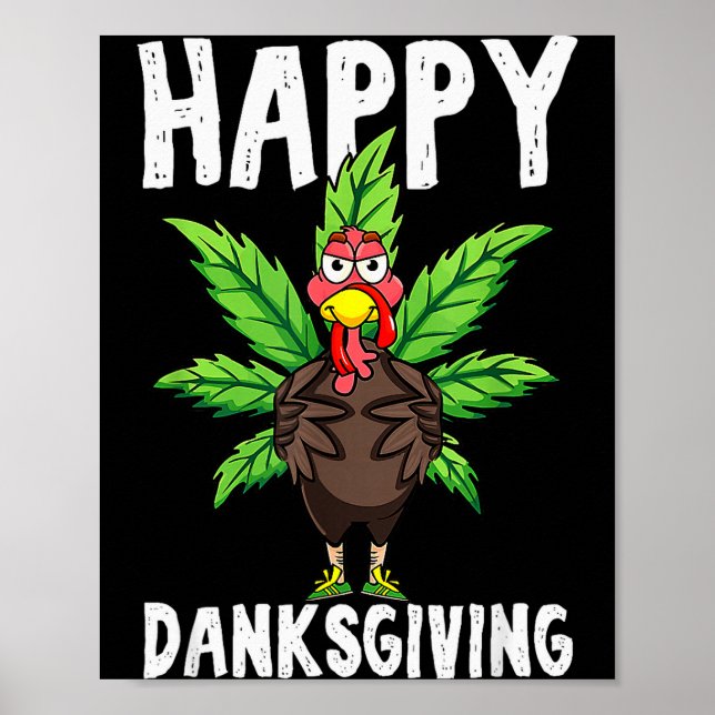 Tackgivelse Ogräs Glad Danksgiving Kalkon  Poster (Framsidan)