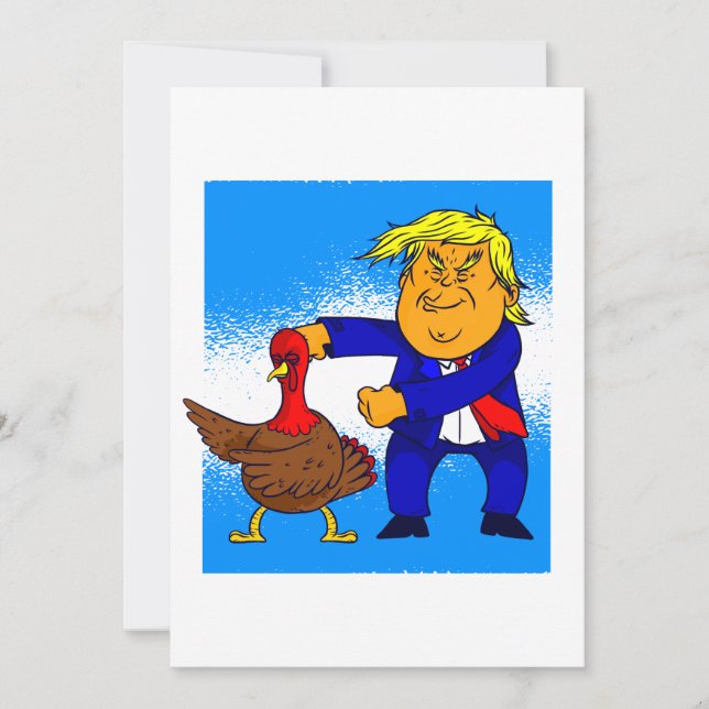 Tackgivelsedagen Donald Trump rolig kalkon Inbjudningar (Framsida)