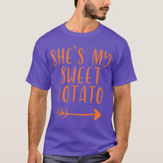 Tackgivelsedagen Hon är min sötpotatis Jag Yam Set T Shirt