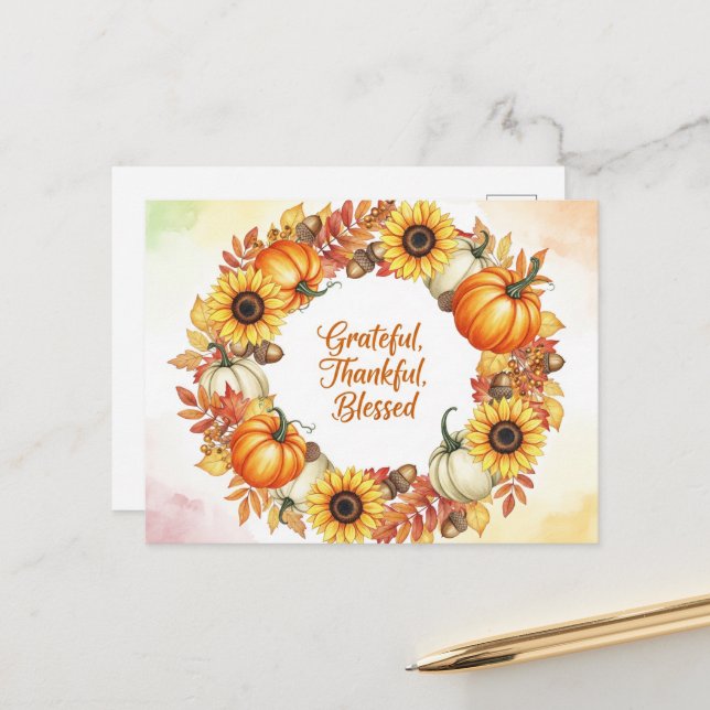 Tackgivelsedagen Vykort (Fram/Back In Situ)
