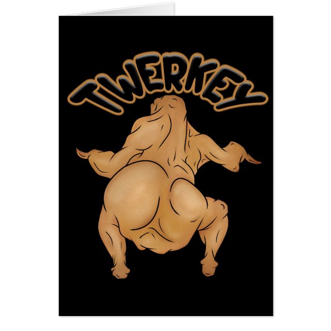 Tackgivelseskort med Twerkey Hälsningskort (Framsidan)