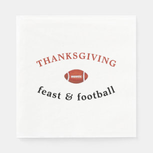 Tackgiving-middag och fotbollskvällsmatparty pappersservett