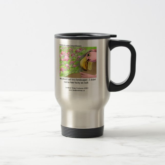 Tackig Rosa Flamingo Rolig Resemugg (Höger)