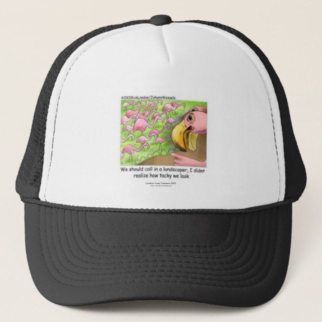 Tackig Rosa Flamingo Truckercharm Keps (Framsida)