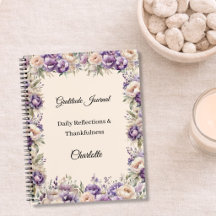 Tackjournal lavendel champagne blommor