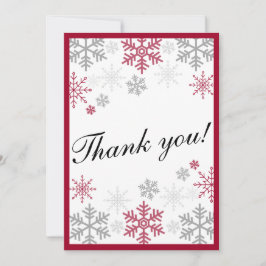Tackkort av snöflingor tack kort