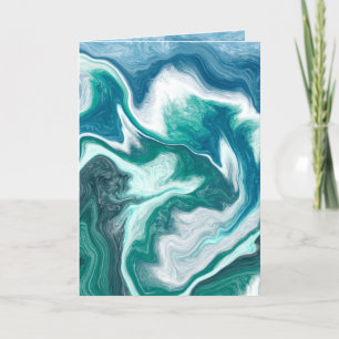 Tackkort Blue Marble Fluid Art